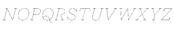 PracticalSerif HairlineItalic Font UPPERCASE