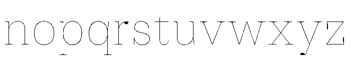 PracticalSerif Hairline Font LOWERCASE