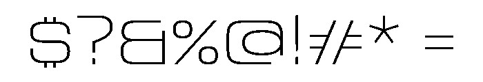 PrimariesMLAAA UltraLight Font OTHER CHARS