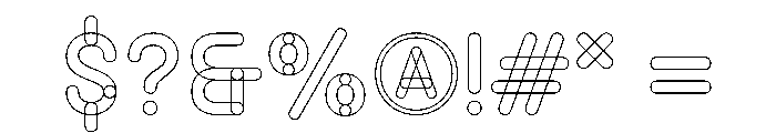 Prlettres Outline Font OTHER CHARS