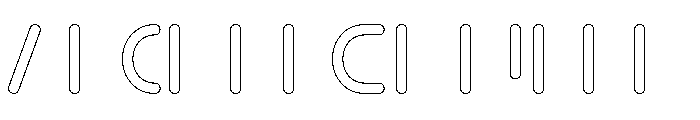 Prlettres Outline1 Font UPPERCASE