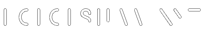 Prlettres Outline1 Font UPPERCASE