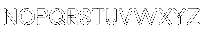 Prlettres Outline Font LOWERCASE