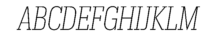 Produkt Condensed Extralight Italic Font UPPERCASE