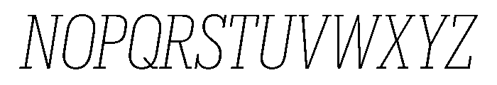 Produkt Condensed Extralight Italic Font UPPERCASE