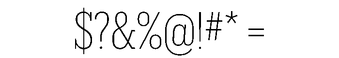 Produkt Condensed Extralight Font OTHER CHARS