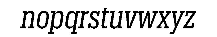 Produkt Condensed Regular Italic Font LOWERCASE