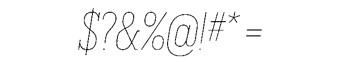 Produkt Condensed Thin Italic Font OTHER CHARS