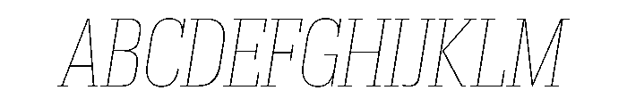 Produkt Condensed Thin Italic Font UPPERCASE