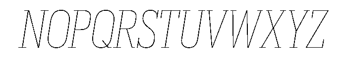 Produkt Condensed Thin Italic Font UPPERCASE
