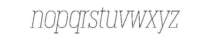 Produkt Condensed Thin Italic Font LOWERCASE