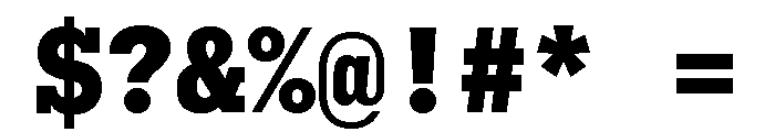 Produkt Typewriter Black Font OTHER CHARS