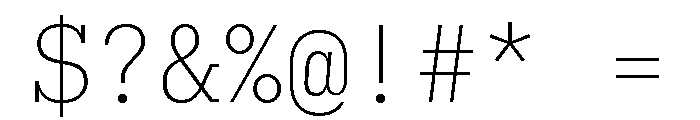 Produkt Typewriter Extralight Font OTHER CHARS