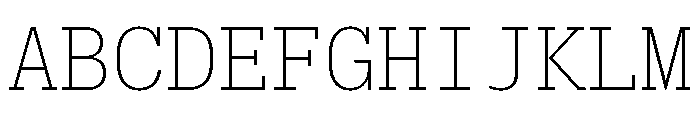 Produkt Typewriter Extralight Font UPPERCASE