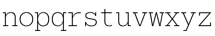 Produkt Typewriter Extralight Font LOWERCASE