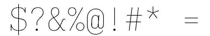 Produkt Typewriter Thin Font OTHER CHARS