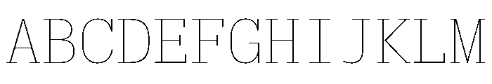 Produkt Typewriter Thin Font UPPERCASE