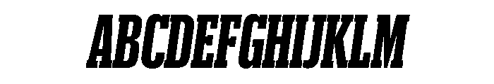 Produkt XX Condensed Bold Italic Font UPPERCASE