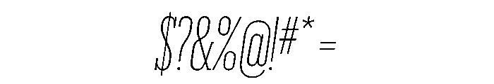 Produkt XX Condensed Extralight Italic Font OTHER CHARS