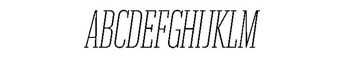 Produkt XX Condensed Extralight Italic Font UPPERCASE