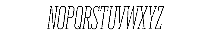 Produkt XX Condensed Extralight Italic Font UPPERCASE