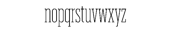 Produkt XX Condensed Extralight Font LOWERCASE