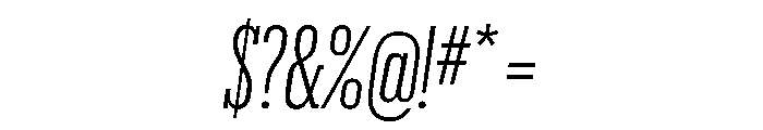 Produkt XX Condensed Light Italic Font OTHER CHARS