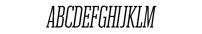 Produkt XX Condensed Light Italic Font UPPERCASE