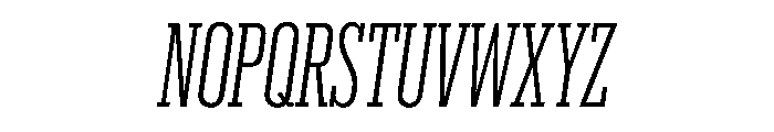Produkt XX Condensed Light Italic Font UPPERCASE