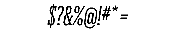 Produkt XX Condensed Regular Italic Font OTHER CHARS