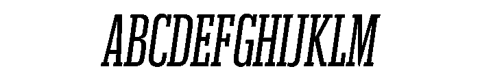 Produkt XX Condensed Regular Italic Font UPPERCASE