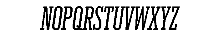 Produkt XX Condensed Regular Italic Font UPPERCASE