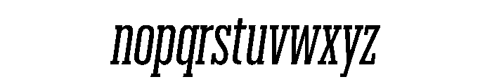 Produkt XX Condensed Regular Italic Font LOWERCASE