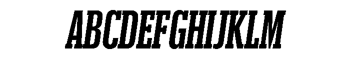 Produkt XX Condensed Semibold Italic Font UPPERCASE