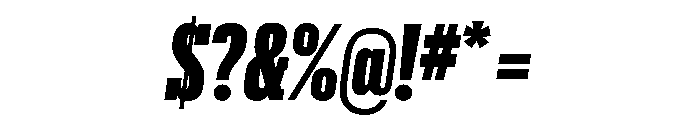 Produkt XX Condensed Super Italic Font OTHER CHARS