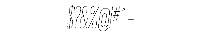Produkt XX Condensed Thin Italic Font OTHER CHARS
