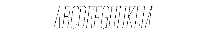 Produkt XX Condensed Thin Italic Font UPPERCASE