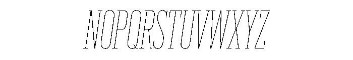Produkt XX Condensed Thin Italic Font UPPERCASE