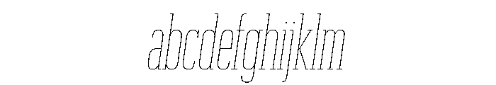 Produkt XX Condensed Thin Italic FONT