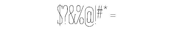 Produkt XX Condensed Thin Font OTHER CHARS