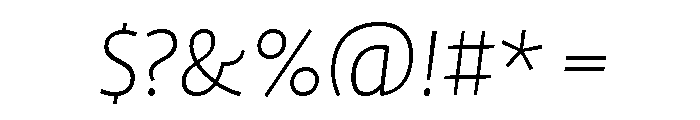 ProfileProSCTT ExtlightItalic Font OTHER CHARS