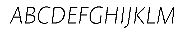 ProfileProSCTT ExtlightItalic Font UPPERCASE