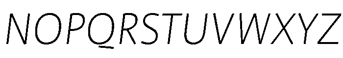 ProfileProSCTT ExtlightItalic Font UPPERCASE