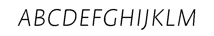 ProfileProSCTT ExtlightItalic FONT