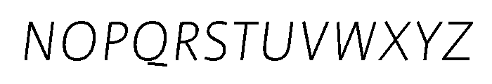 ProfileProSCTT ExtlightItalic Font LOWERCASE
