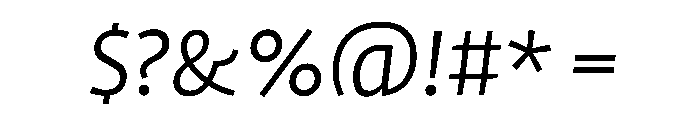 ProfileProSCTT LightItalic Font OTHER CHARS