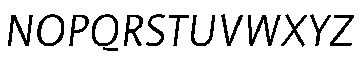 ProfileProSCTT LightItalic Font UPPERCASE