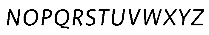 ProfileProSCTT LightItalic Font LOWERCASE