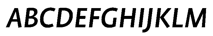 ProfileProSCTT MediumItalic Font UPPERCASE