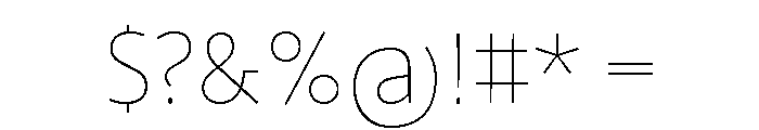 ProfileProSCTT Thin Font OTHER CHARS
